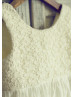 Ivory Cotton Lace Flower Girl Dress